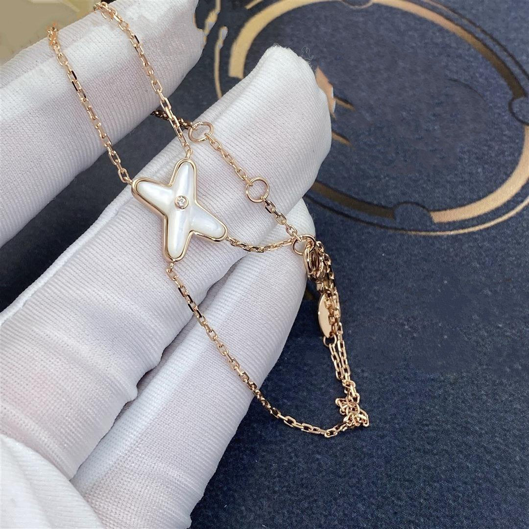 [Pearl Jewelrys]JEUX BRACELET WHITE MOP PINK GOLD 1 DIAMOND