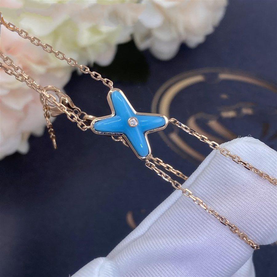 [Pearl Jewelrys]JEUX BRACELET TURQUOISE PINK GOLD 1 DIAMOND