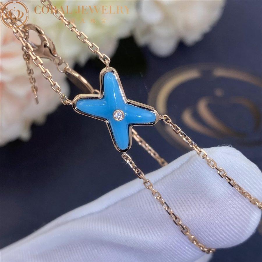 [Pearl Jewelrys]JEUX BRACELET TURQUOISE PINK GOLD 1 DIAMOND