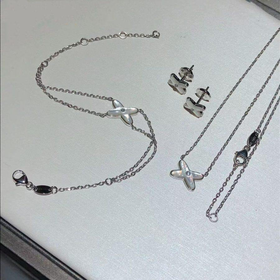 [Pearl Jewelrys]JEUX BRACELET WHITE MOP SILVER 1 DIAMOND