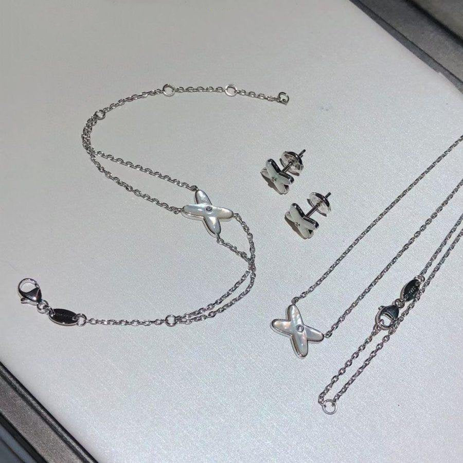 [Pearl Jewelrys]JEUX BRACELET WHITE MOP SILVER 1 DIAMOND