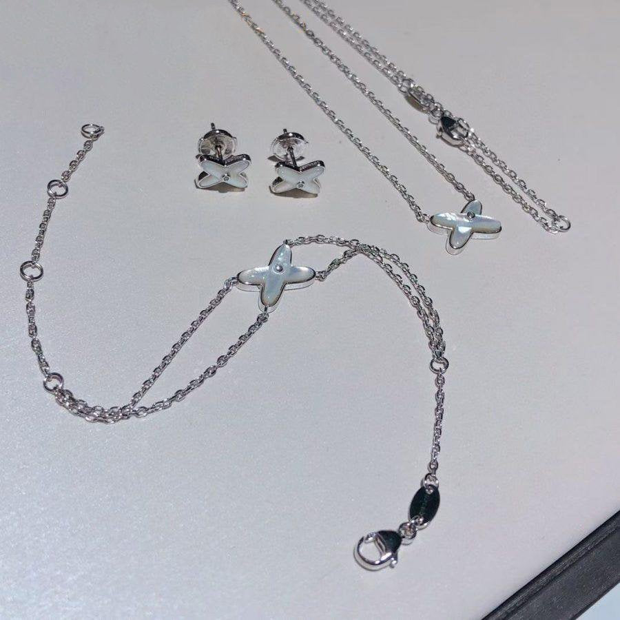 [Pearl Jewelrys]JEUX BRACELET WHITE MOP SILVER 1 DIAMOND