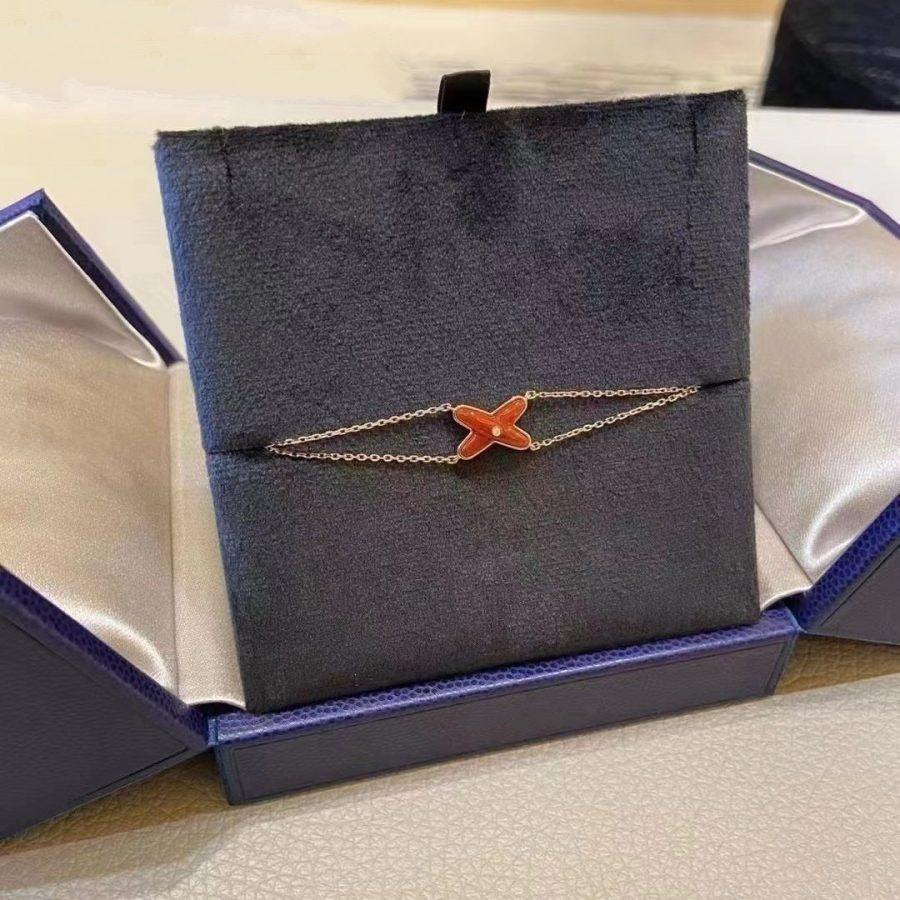 [Pearl Jewelrys]JEUX BRACELET CARNELIAN PINK GOLD 1 DIAMOND