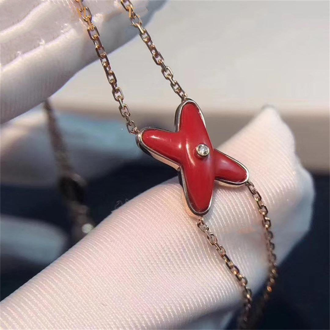 [Pearl Jewelrys]JEUX BRACELET CARNELIAN PINK GOLD 1 DIAMOND