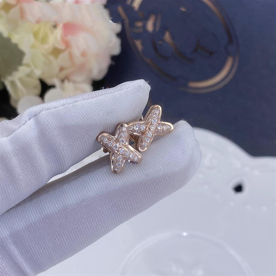 [Pearl Jewelrys]JEUX DE PINK GOLD DIAMOND EARRINGS