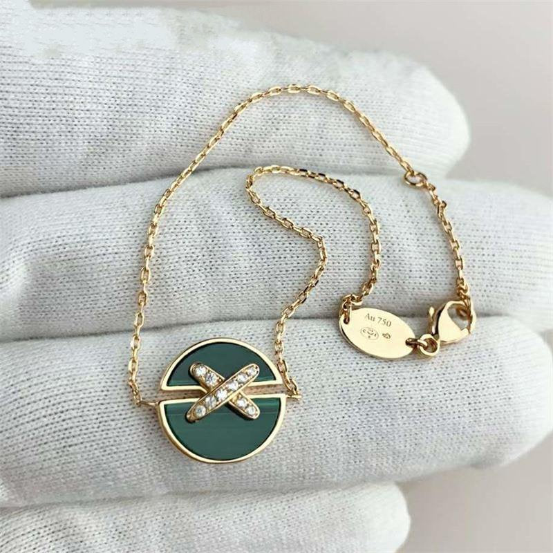 [Pearl Jewelrys]JEUX DE BRACELET MALACHITE PINK GOLD DIAMONDS