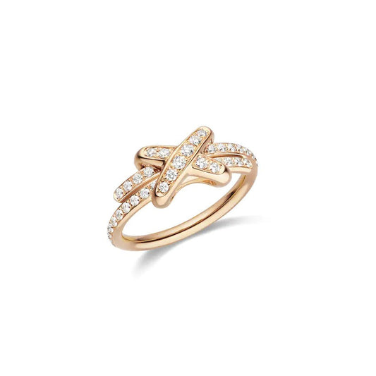[Pearl Jewelrys]JEUX DE RING PINK GOLD DIAMOND