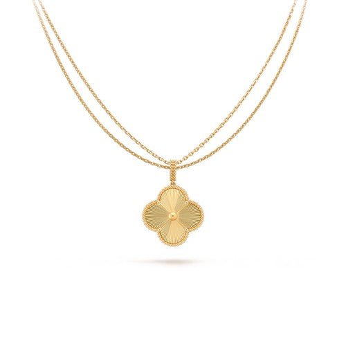 [Pearl Jewelrys]CLOVER 25MM PEDANT NECKLACE GOLD