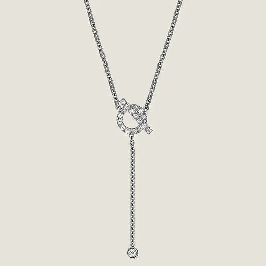 [Pearl Jewelrys]FINESSE SILVER DIAMOND NECKLACE