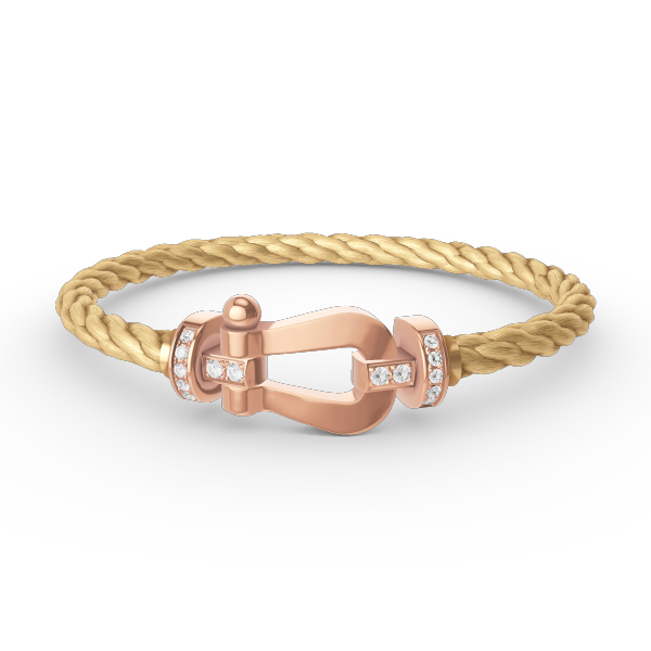 [Pearl Jewelrys]FORCE LARGE HORSESHOE HALF DIAMOND BRACELET ROSE GOLD