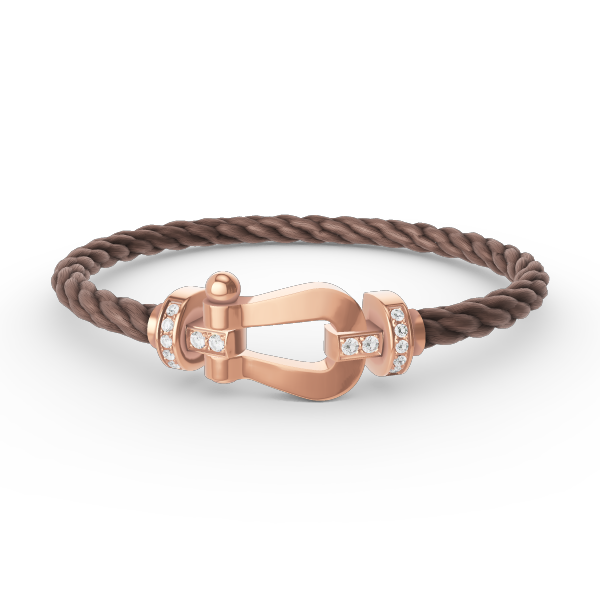 [Pearl Jewelrys]FORCE LARGE HORSESHOE HALF DIAMOND BRACELET ROSE GOLD