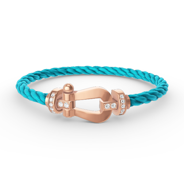 [Pearl Jewelrys]FORCE LARGE HORSESHOE HALF DIAMOND BRACELET ROSE GOLD