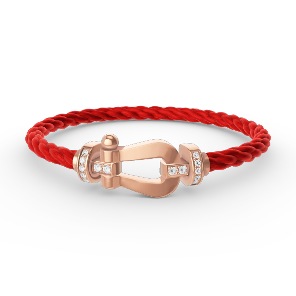 [Pearl Jewelrys]FORCE LARGE HORSESHOE HALF DIAMOND BRACELET ROSE GOLD