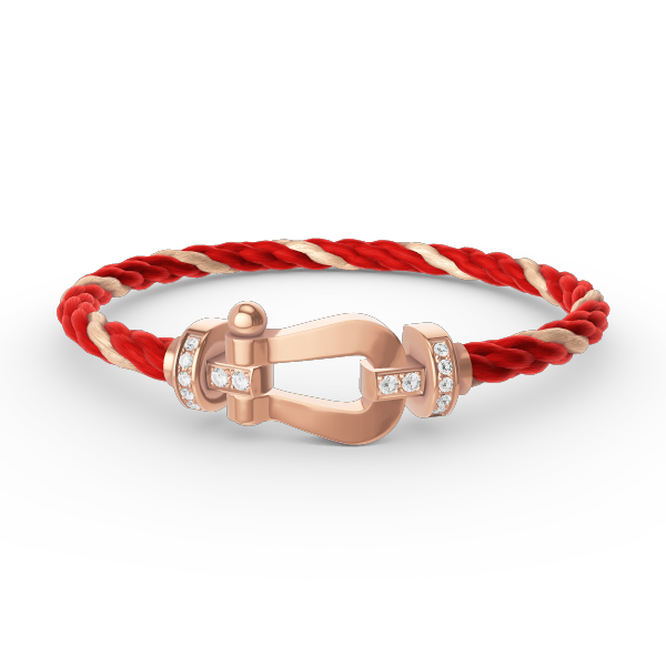 [Pearl Jewelrys]FORCE LARGE HORSESHOE HALF DIAMOND BRACELET ROSE GOLD