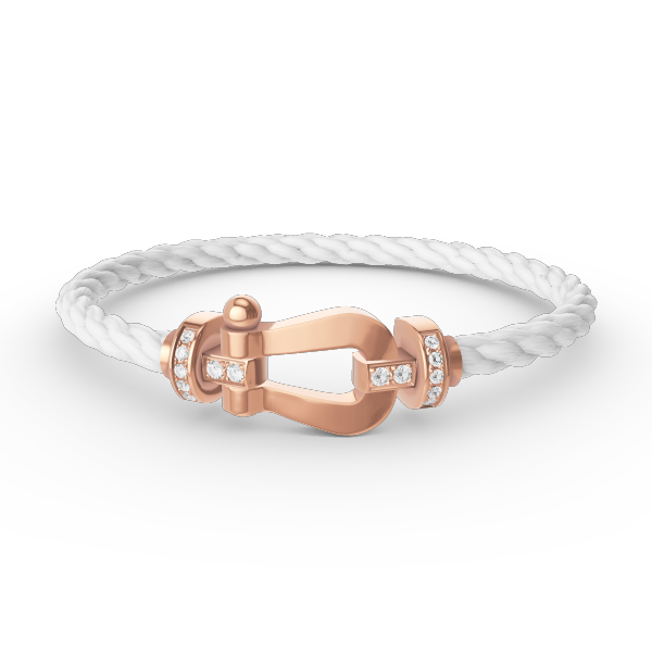 [Pearl Jewelrys]FORCE LARGE HORSESHOE HALF DIAMOND BRACELET ROSE GOLD