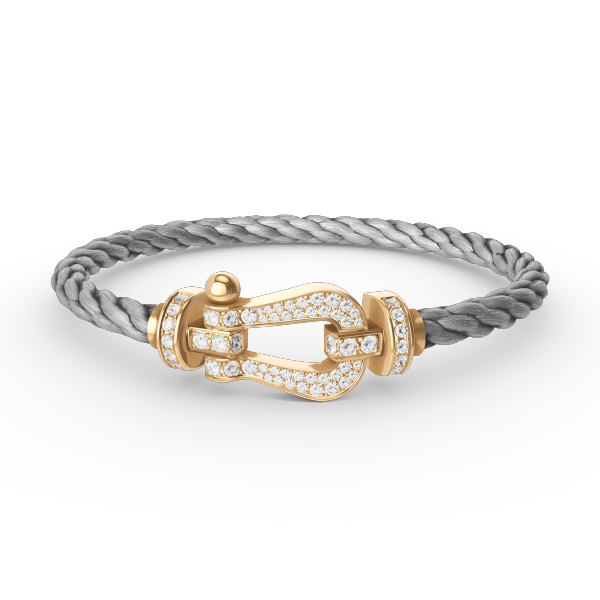 [Pearl Jewelrys]FORCE LARGE HORSESHOE FULL DIAMOND BRACELET GOLD