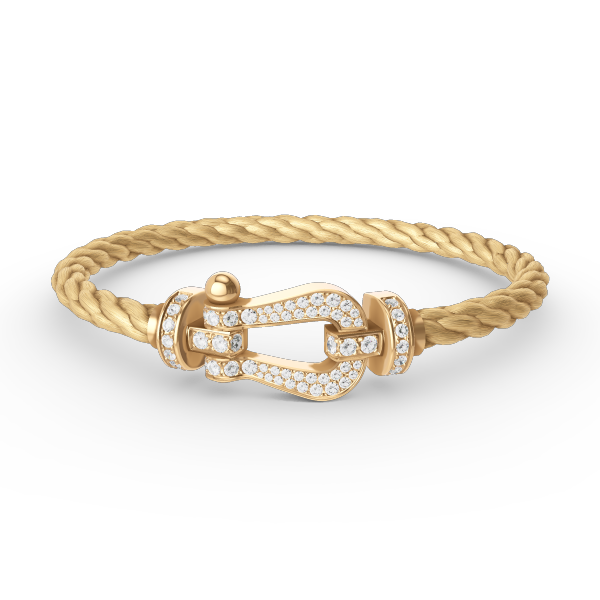 [Pearl Jewelrys]FORCE LARGE HORSESHOE FULL DIAMOND BRACELET GOLD