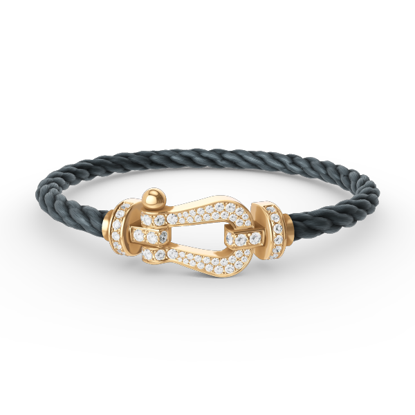 [Pearl Jewelrys]FORCE LARGE HORSESHOE FULL DIAMOND BRACELET GOLD