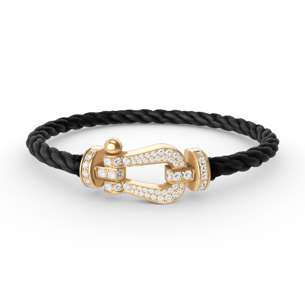 [Pearl Jewelrys]FORCE LARGE HORSESHOE FULL DIAMOND BRACELET GOLD