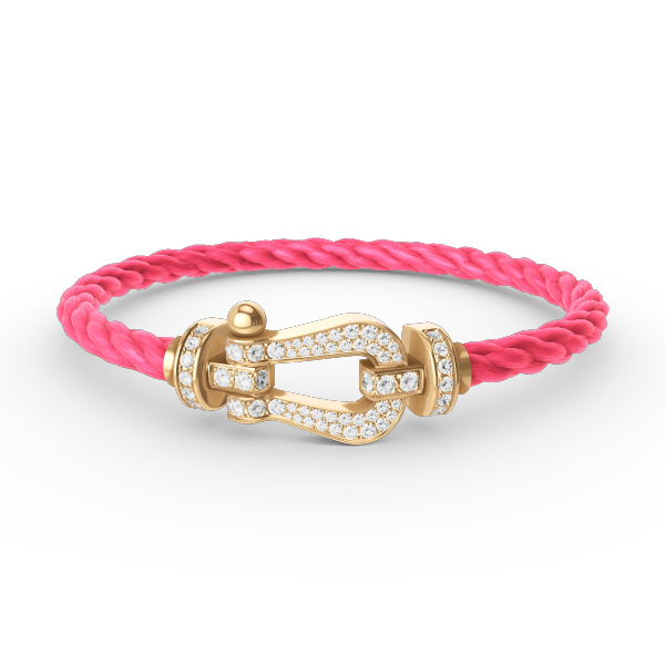 [Pearl Jewelrys]FORCE LARGE HORSESHOE FULL DIAMOND BRACELET GOLD