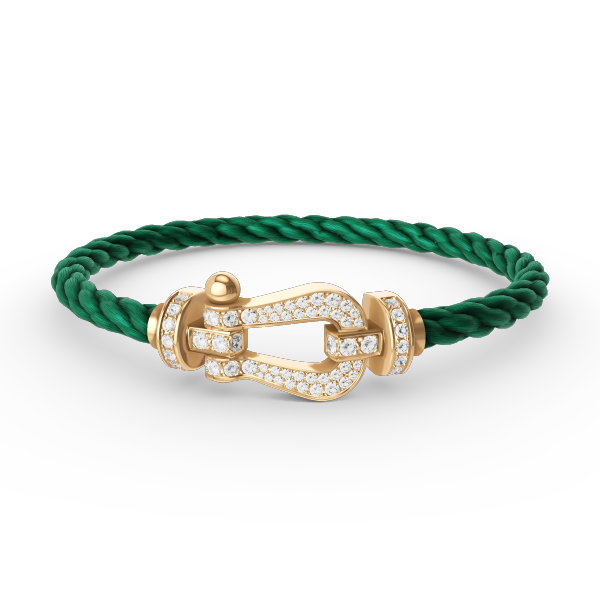 [Pearl Jewelrys]FORCE LARGE HORSESHOE FULL DIAMOND BRACELET GOLD
