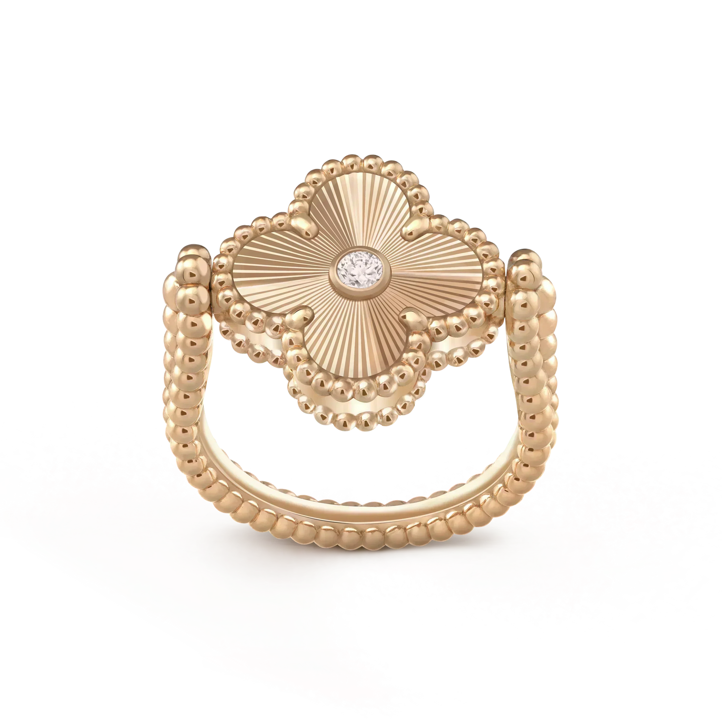 [Pearl Jewelrys]CLOVER RIVERSIBLE ROSE GOLD RING