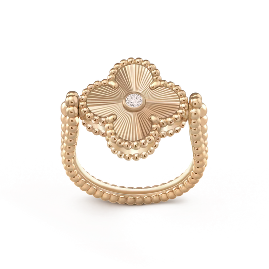 [Pearl Jewelrys]CLOVER RIVERSIBLE ROSE GOLD RING