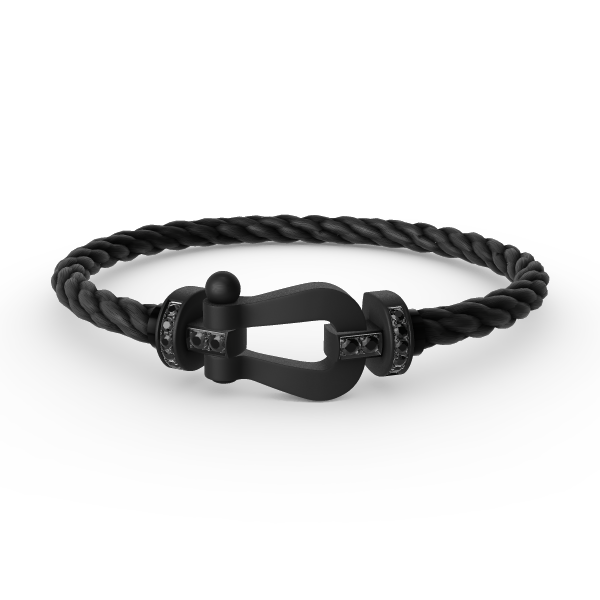[Pearl Jewelrys]FORCE LARGE SERIES HORSESHOE BLACK SAMURAI BRACELET