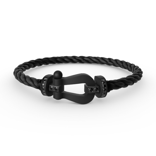[Pearl Jewelrys]FORCE LARGE SERIES HORSESHOE BLACK SAMURAI BRACELET