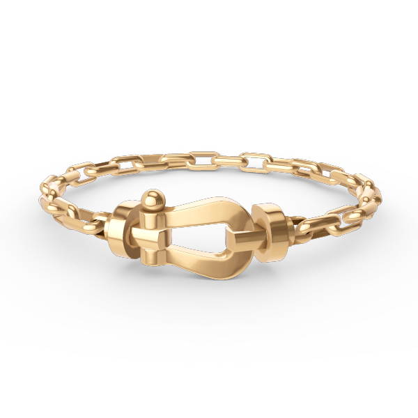 [Pearl Jewelrys]FORCE LARGE HORSESHOE CLASP  METAL BRACELET