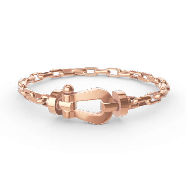 [Pearl Jewelrys]FORCE LARGE HORSESHOE CLASP  METAL BRACELET