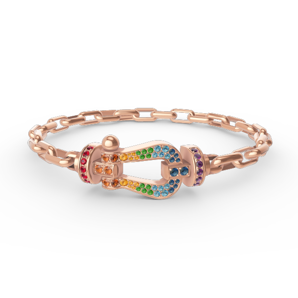 [Pearl Jewelrys]FORCE LARGE HORSESHOE CLASP  METAL BRACELET