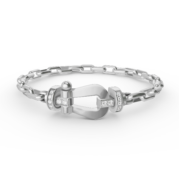 [Pearl Jewelrys]FORCE LARGE HORSESHOE CLASP  METAL BRACELET