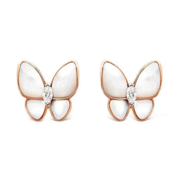 [Pearl Jewelrys]BUTTERFLY MOP DIAMOND EARRINGS