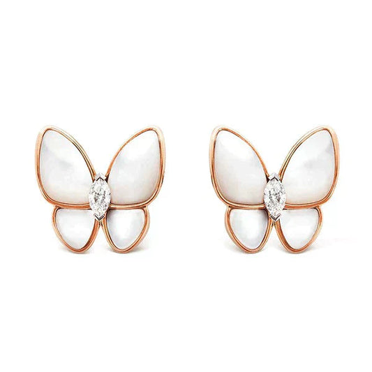 [Pearl Jewelrys]BUTTERFLY MOP DIAMOND EARRINGS