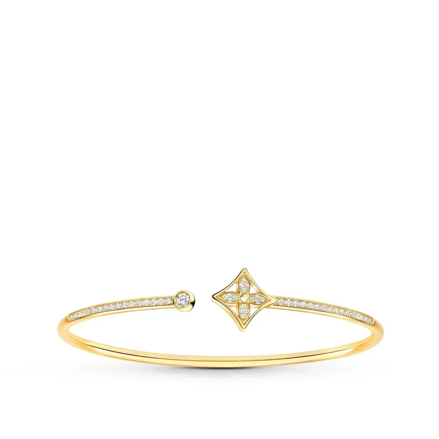 [Pearl Jewelrys]IDYLLE GOLD OPEN BRACELET DIAMOND PAVED