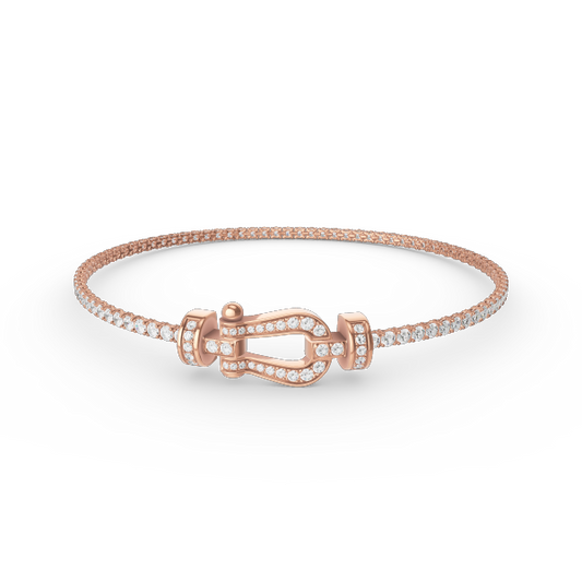 [Pearl Jewelrys]FORCE  HORSESHOE  DIAMOND TENNIS BRACELET