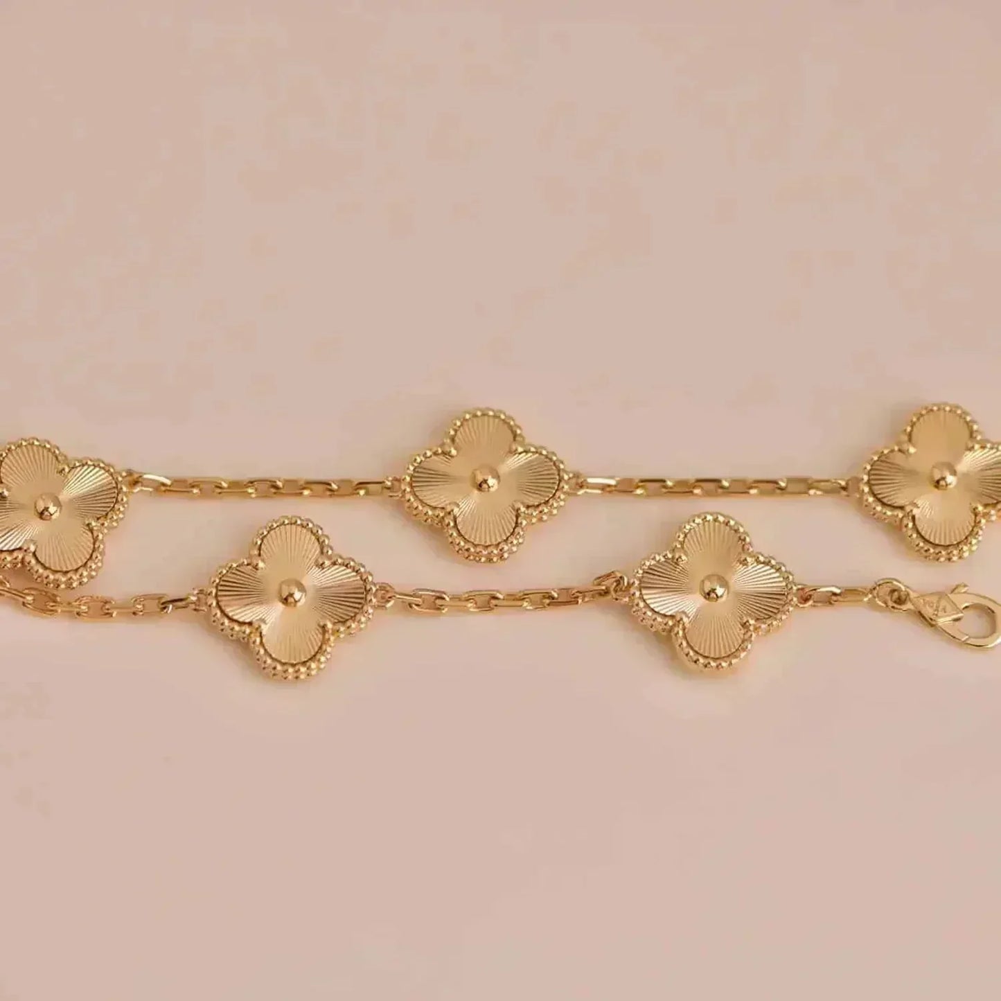 [Pearl Jewelrys]CLOVER 5 FLOWERS LASER BRACELET