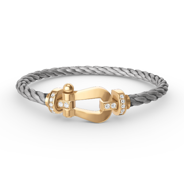[Pearl Jewelrys]FORCE LARGE HORSESHOE HALF DIAMOND BRACELET GOLD