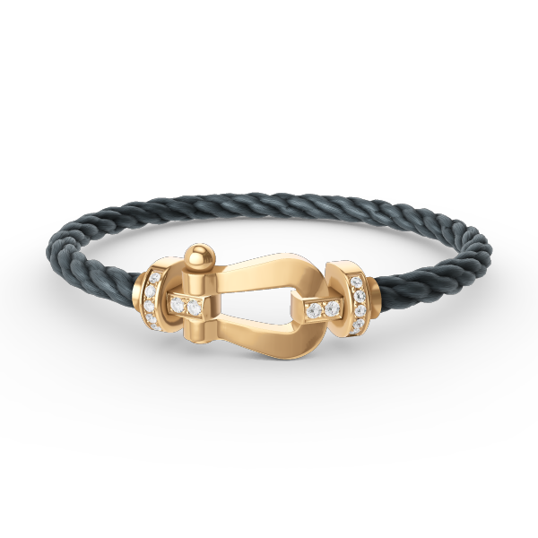 [Pearl Jewelrys]FORCE LARGE HORSESHOE HALF DIAMOND BRACELET GOLD