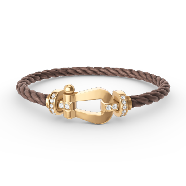 [Pearl Jewelrys]FORCE LARGE HORSESHOE HALF DIAMOND BRACELET GOLD