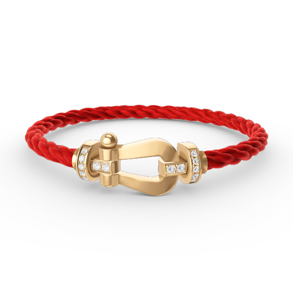 [Pearl Jewelrys]FORCE LARGE HORSESHOE HALF DIAMOND BRACELET GOLD