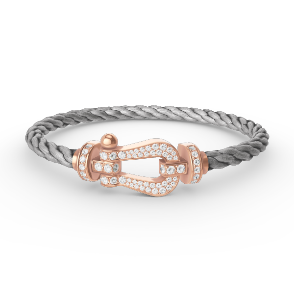 [Pearl Jewelrys]FORCE LARGE HORSESHOE FULL DIAMOND BRACELET ROSE GOLD