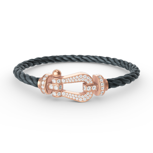 [Pearl Jewelrys]FORCE LARGE HORSESHOE FULL DIAMOND BRACELET ROSE GOLD