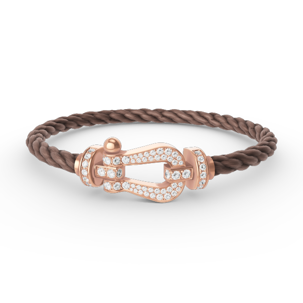 [Pearl Jewelrys]FORCE LARGE HORSESHOE FULL DIAMOND BRACELET ROSE GOLD