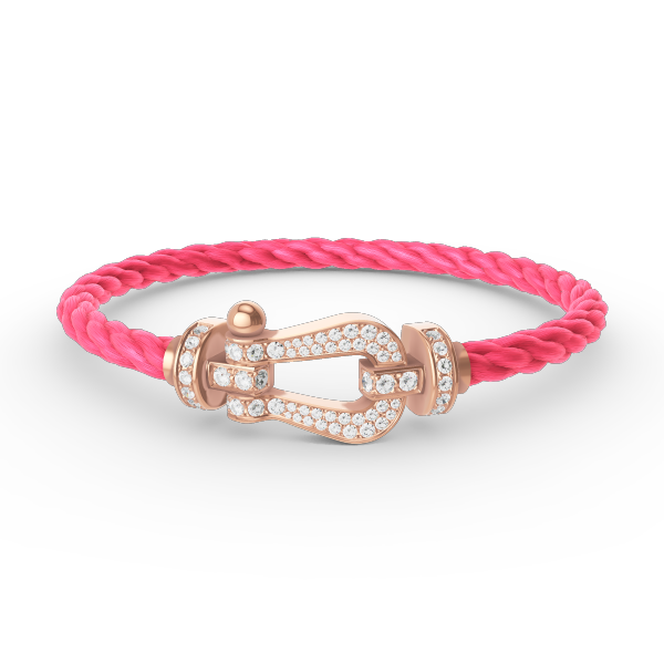 [Pearl Jewelrys]FORCE LARGE HORSESHOE FULL DIAMOND BRACELET ROSE GOLD