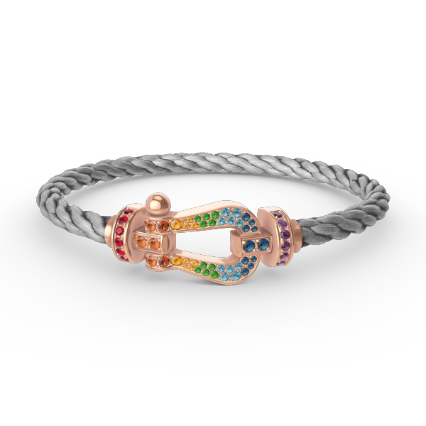 [Pearl Jewelrys]FORCE LARGE HORSESHOE  COLORED DIAMOND BRACELET ROSE GOLD