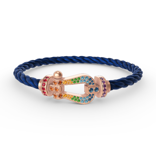 [Pearl Jewelrys]FORCE LARGE HORSESHOE  COLORED DIAMOND BRACELET ROSE GOLD