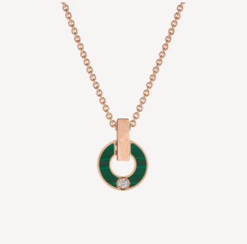 [Pearl Jewelrys]GARI NECKLACE PINK GOLD MALACHITE