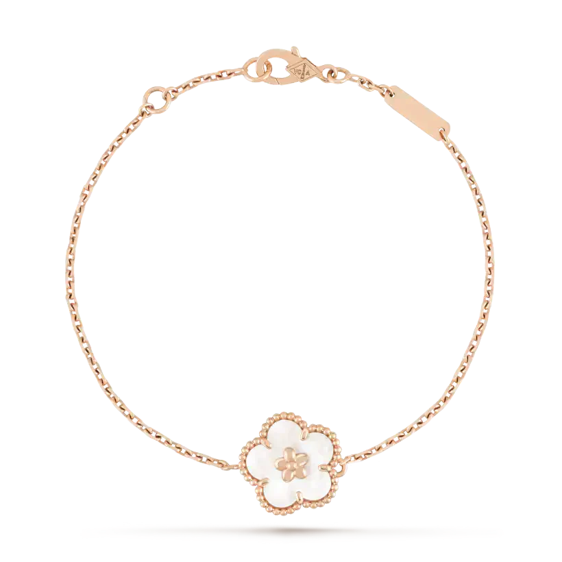 [Pearl Jewelrys]LUCKY WHITE MOP PLUM BLOSSOM  BRACELET